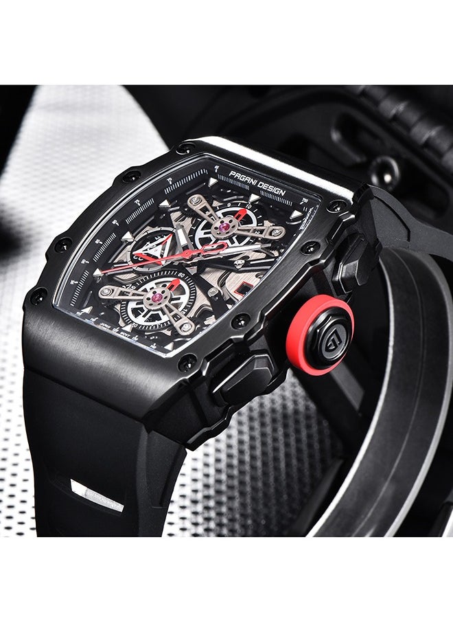 PAGANI DESIGN - Mens Skeleton Quartz Wrist watch YM92 Movt Watch for Men Sapphire Glass Stainless Steel Case Waterproof Clock - Image 1