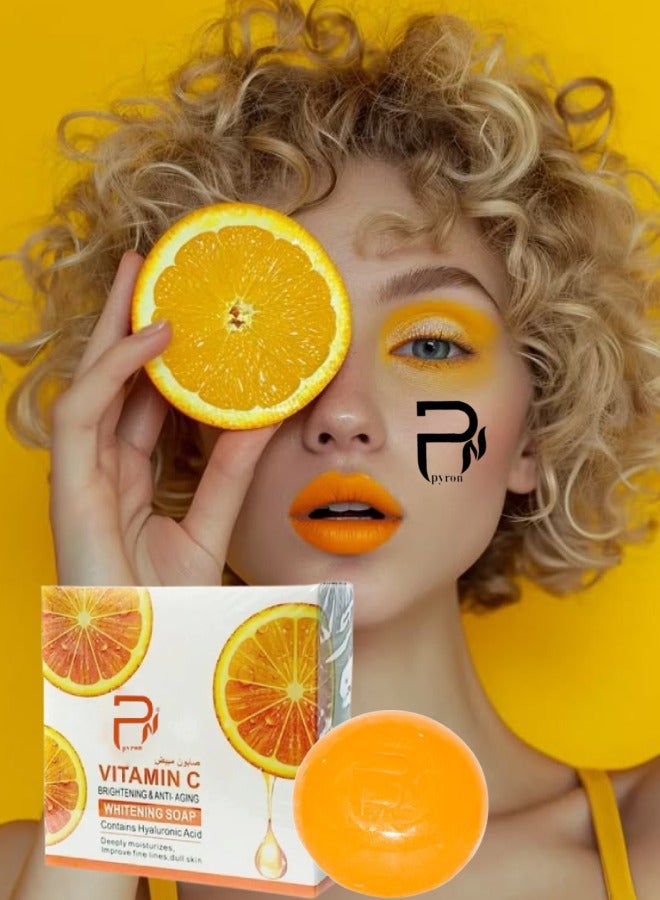 بيرون 8 قطع صابون فيتامين سي لتفتيح البشرة ومحاربة الشيخوخة - Image 2