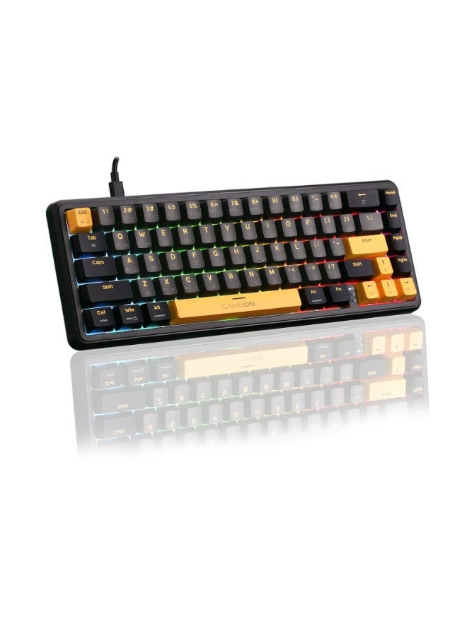 GAMEON VOLT GOMGK68-RS 60% RGB Magnetic Mechanical Gaming Keyboard | 67-Key Compact Layout | Outemu Pink Hall-Effect Switches | Hot-Swappable | Custom Software | Wired USB-C