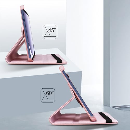 TGK Rotating Cover for Samsung Galaxy Tab A9 8.7 inch 360 Degree Leather Flip Case (Rose Gold) - Image 5