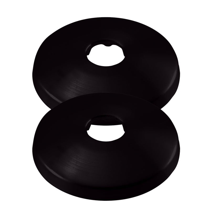 Westbrass R128262 12 Sure Grip Low Pattern Flange for Copper Pipe 58 OD Matte Black 2Pack