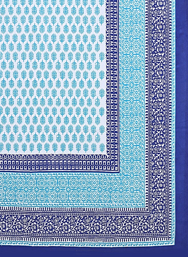 Texstylers Table Cloth | Table Cloth for 6 Seater Dining Table| Dining Table Cover 6 Seater | Table Cover 6 Seater | Dining Table Cover | Rectangle, Cotton,150 cm X 225 cm (Blue) - Image 2