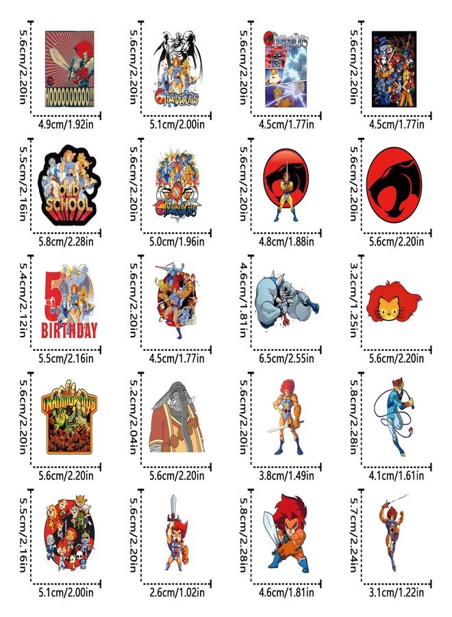 YEESACG 60pcs Classic Anime Sticker, Cute Cartoon Vinyl Waterproof Stickers for Water Bottle,Skateboard,Laptop,Phone,Journaling,Scrapbooking Decals for Party Supply Decor - Image 3