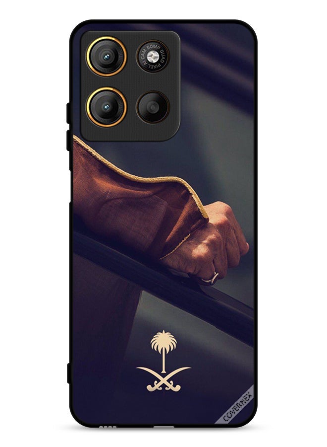 Covernex غطاء حماية لموتورولا موتو G15 مع شعار المملكة العربية السعودية