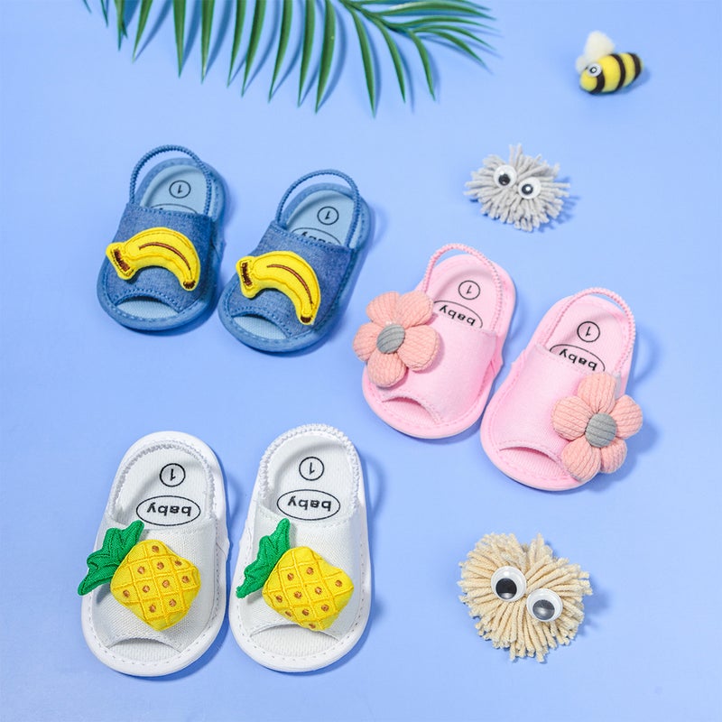 Summer New Children's Slippers 0-1 Year Old Toddler shoes Cute Big Eyed baby shoes baby Sandals baby shoes - Image 3