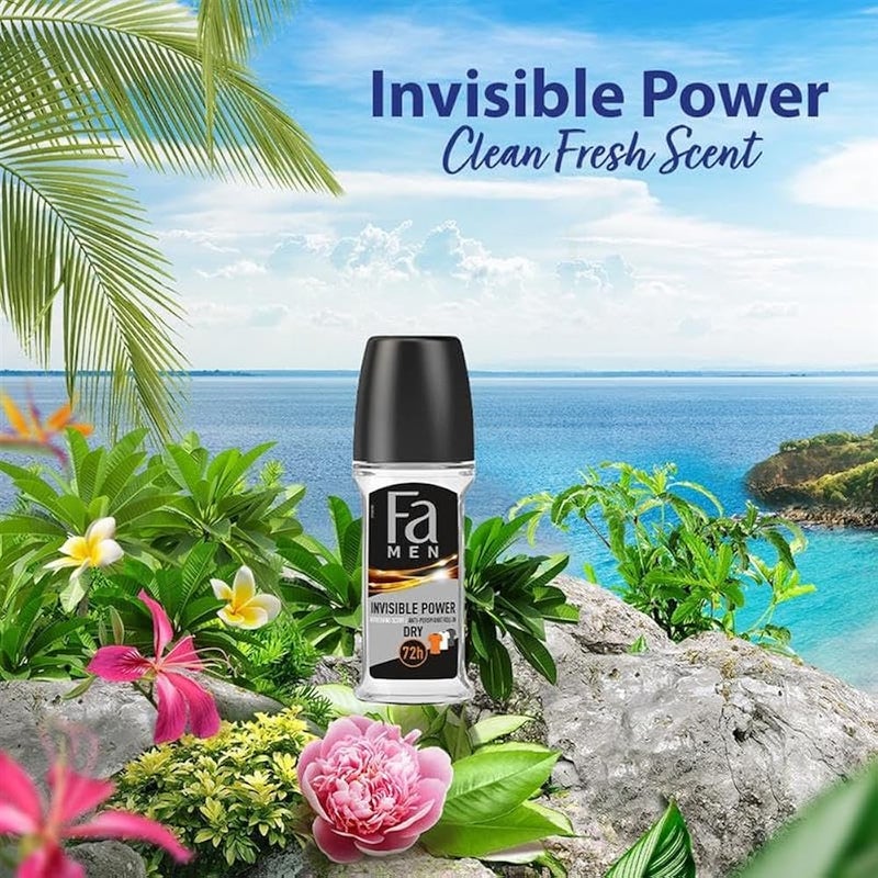 Fa Invisible Power Antiperspirant Roll-on for Men - 50 ml - Image 1