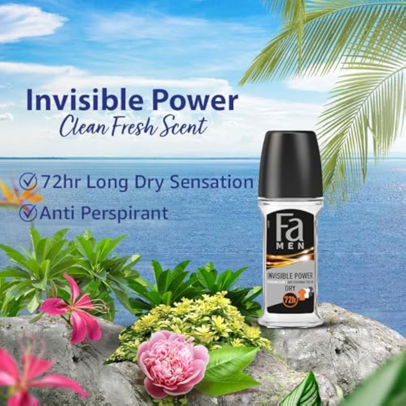 Fa Invisible Power Antiperspirant Roll-on for Men - 50 ml - Image 3