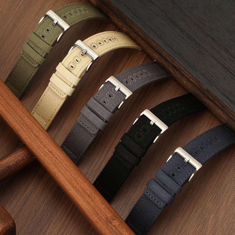 General need oriented design Quick Release Nylon Canvas Watch Strap 18mm 19mm 20mm 22mm Bracelet Brushed Buckle Watchbands for Smartwatch Aaccessories(Grey Black Buckle,22mm) Classified organized storage Coast & inland available Polished safe edge Fade proof Chemical free Systematic nationwide ship Natural tone color options Light sturdy raw material All consumer tier purchase options Multi-goal comprehensive design Certified local stock Treated anti-rust metal Detachable clean Various size alternatives Multi-color available build Elegant practical design All user friendly build Diverse requirement fit Multi-use well optimized build Public demand affordable quality Low dust buildup Long lifespan Tight fitted parts Flexible use switching - Image 3