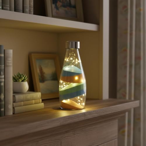 Glassbunny 250ml Transparent Glass Bottle with Stainless Steel Lid & Anti-Slip Bottom, Leak-Proof, Reusable for Water, Juice, Smoothies, Milk for Home, Office, Gym & Travel (Pack of 4) - Image 3
