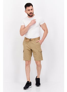 Men Regular Fit Solid Cargo Shorts With Belt, Tan - pzsku/Z507F14D8D6DEE735F339Z/45/_/1737642516/f5c6ec87-4170-47bf-9d30-15c380f1a892