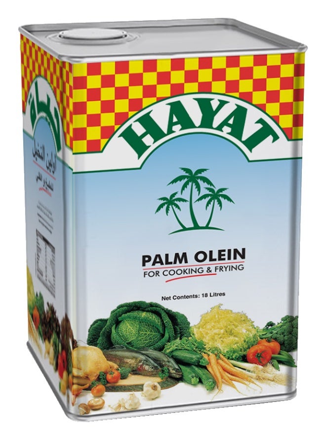 Hayat Palm Olein Pure Vegetable Oil Tin 18 L - Image 2