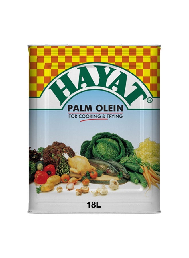 Hayat Palm Olein Pure Vegetable Oil Tin 18 L - Image 1