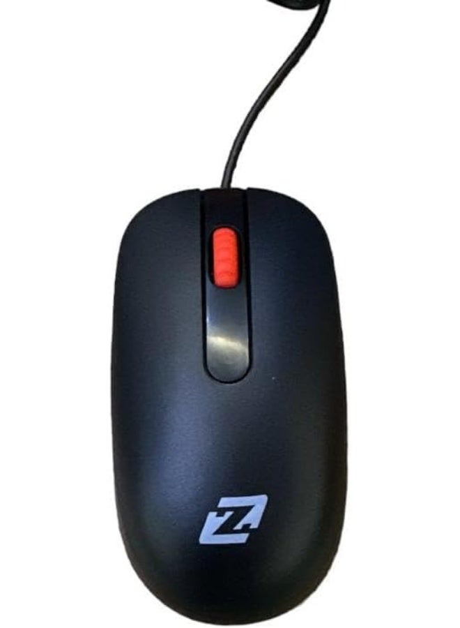 Zero Wired Computer Mouse, Black, ZR-480 - Image 2