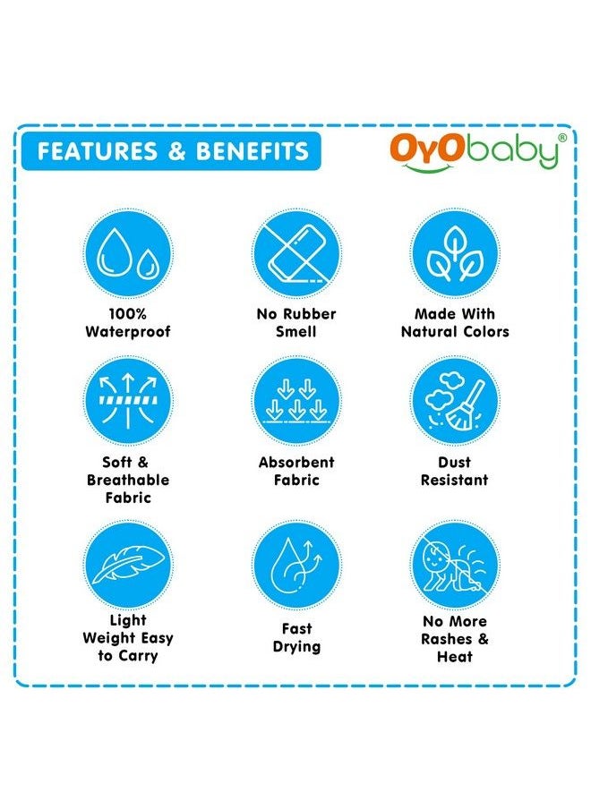 OYO BABY Quickly Dry Super Soft Reusable Mat ; Absorbent Sheets ; Mattress Protector (Size:100 Cm X 70 Cm) ; (39 Inch X 28 Inch ) Firozam  - Image 4