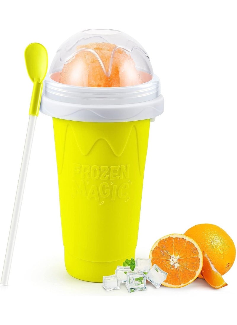 Cool Baby COOLBABY slushie maker cup，magic quick frozen smoothies cup, cool stuff birthday gifts for kids (Yellow)  - Image 1