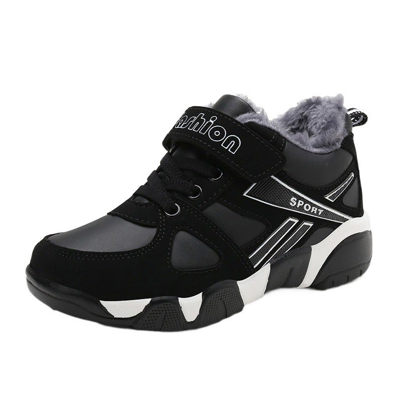 Boys' Warm Casual Sneakers – Lightweight Velcro Shoes for Primary School Students - Image 5