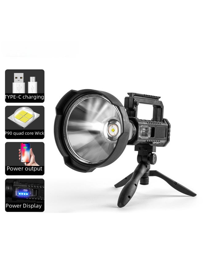 Multifunctional Charging P50 Searchlight High-intensity Handheld Flashlight Outdoor Portable Night Fishing Lamp-Color:W5119 Portable Lamp Details (with Bracket) - Image 2