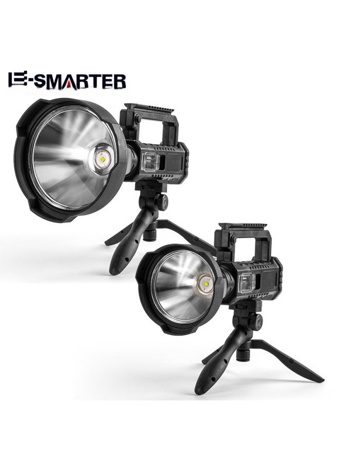 Multifunctional Charging P50 Searchlight High-intensity Handheld Flashlight Outdoor Portable Night Fishing Lamp-Color:W5119 Portable Lamp Details (with Bracket) - Image 3