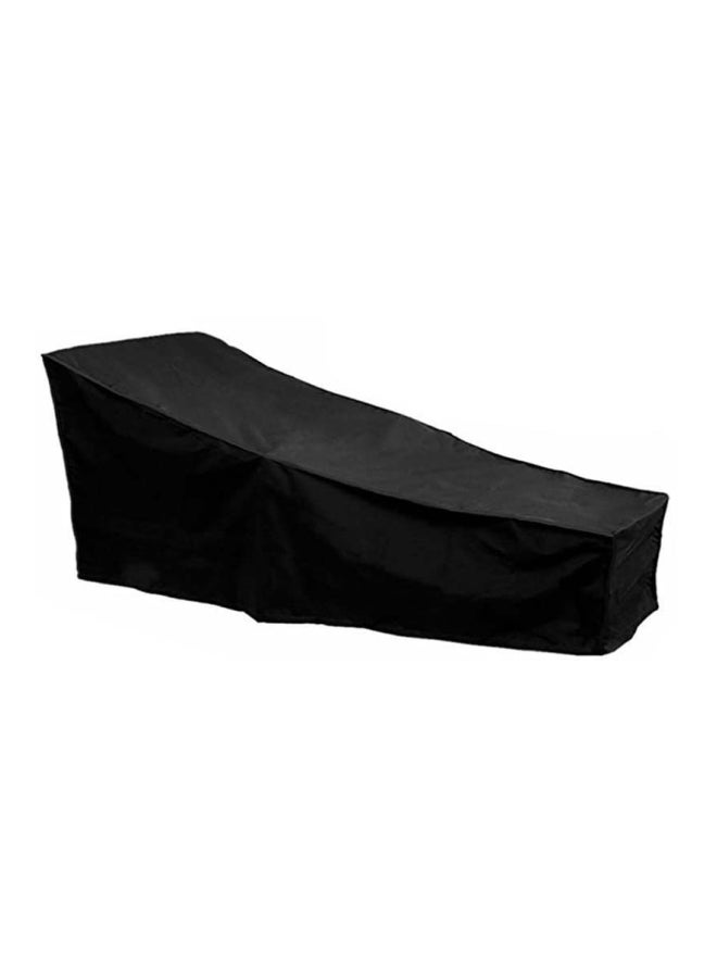 Aknur Water Resistant Sun Lounger Cover Black 200x68x40cm - Image 1