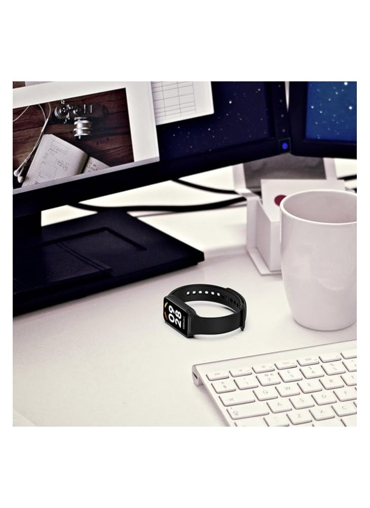 Generic - Compatible with Redmi Band 2 Replacement Band - Replacement Silicone Wrist Watch Band Strap Compatible with Redmi Band 2(Silicone Black) - Image 1