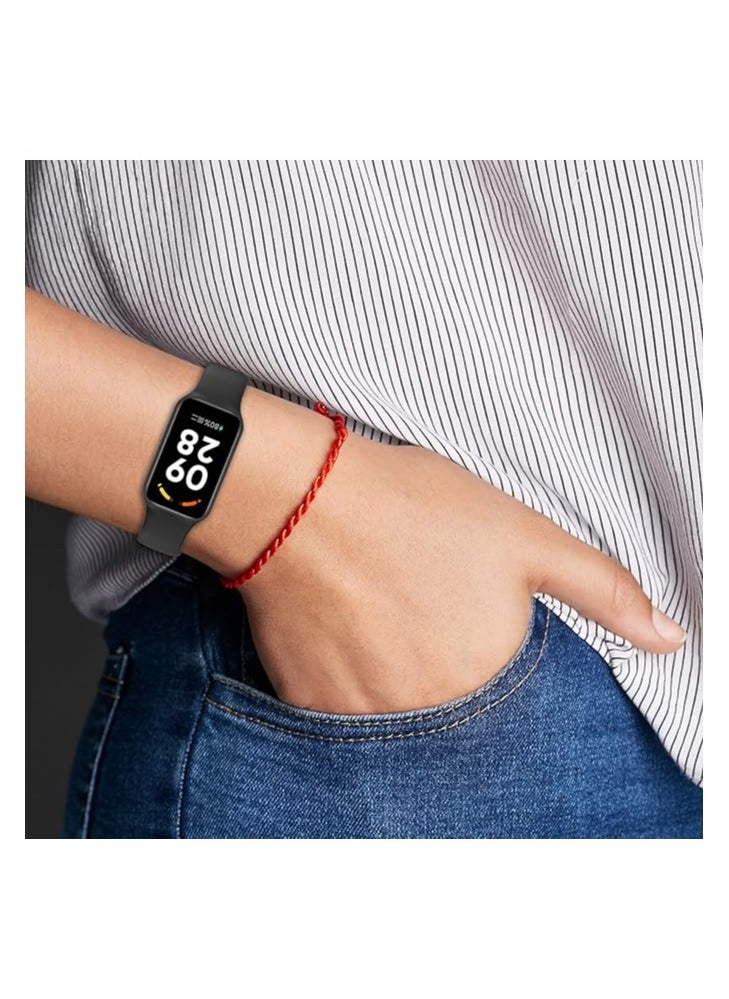Generic - Compatible with Redmi Band 2 Replacement Band - Replacement Silicone Wrist Watch Band Strap Compatible with Redmi Band 2(Silicone Black) - Image 1