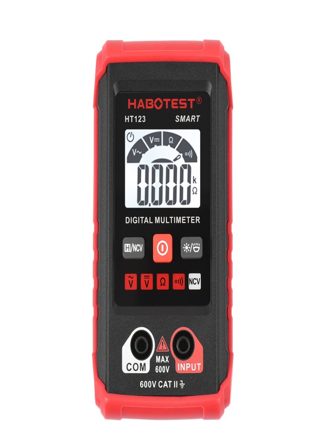 هابوتيست جهاز قياس متعدد رقمي HABOTEST HT123 بمدى تلقائي، 2000 عداد، قياس RMS حقيقي، مقاومة الجهد المتردد/المستمر، اختبار NCV مع إضاءة خلفية LCD، مصباح يدوي، تثبيت البيانات - Image 1