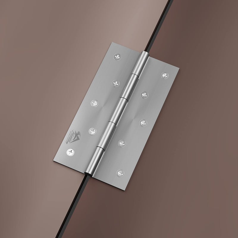 Atlantic Atlantic Door Butt Hinges 5 Inch x 12 Gauge25 MM Thickness Premium Stainless Steel Welded Head Matt Finish Pack of 12 Pcs  - Image 5