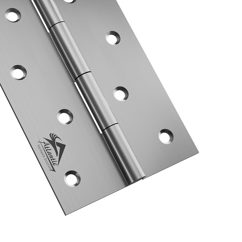 Atlantic Atlantic Door Butt Hinges 5 Inch x 12 Gauge25 MM Thickness Premium Stainless Steel Welded Head Matt Finish Pack of 12 Pcs  - Image 3