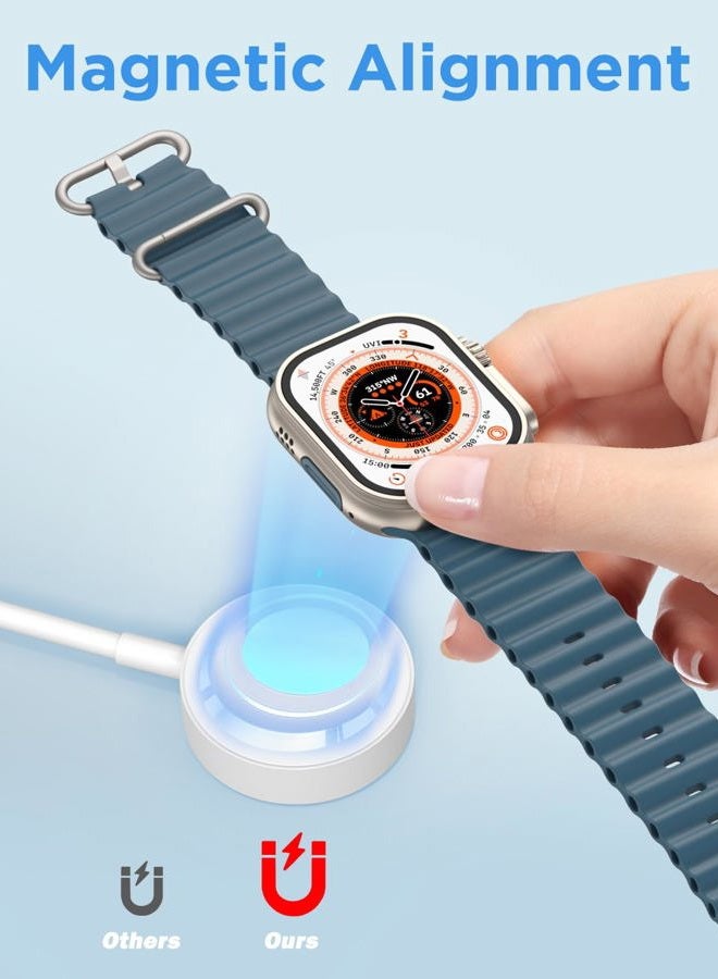 Amasuki Upgraded iWatch Charger Compatible with Apple Watch Charger USB Magnetic Charging Cable Portable Fast Charger Accessories for iWatch Series 10/9/8/7/6/5/4/3/2 Ultra 2/SE - Image 3