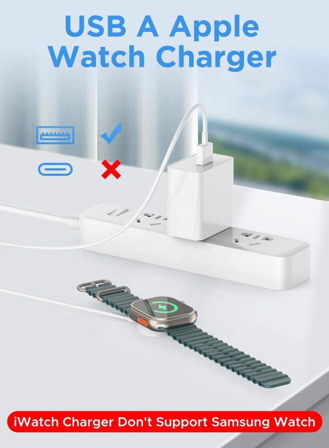 Amasuki Upgraded iWatch Charger Compatible with Apple Watch Charger USB Magnetic Charging Cable Portable Fast Charger Accessories for iWatch Series 10/9/8/7/6/5/4/3/2 Ultra 2/SE - Image 2