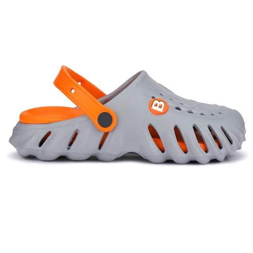 BERSACHE Lightweight Stylish Fashionable Sole Clogs for Men (Grey), 10 UK - Image 4