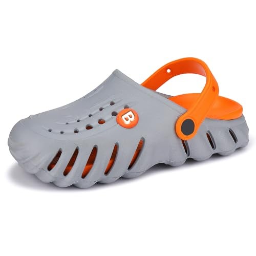 BERSACHE Lightweight Stylish Fashionable Sole Clogs for Men (Grey), 10 UK - Image 5