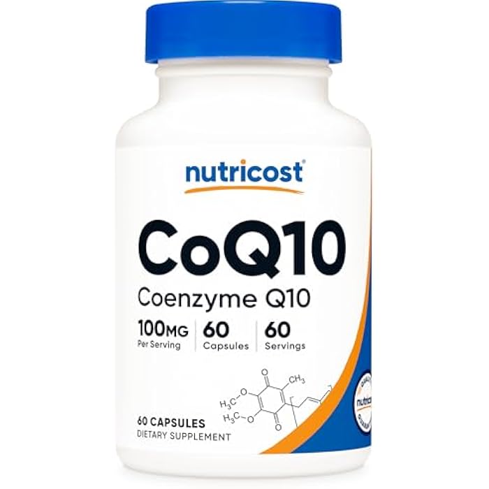 Nutricost CoQ10 100mg, 60 Vegetarian Capsules, 60 Servings - Coenzyme Q10 - Image 1