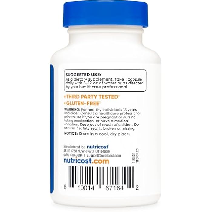 Nutricost CoQ10 100mg, 60 Vegetarian Capsules, 60 Servings - Coenzyme Q10 - Image 4