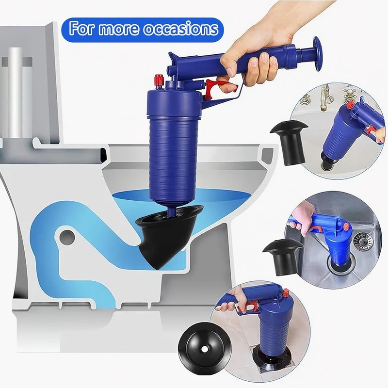 Deoxys Air Drain Blaster, Air Power Toilet Sink Plunger, Drain Clog Remover Tool, High Pressure Drain Blaster Gun, Powerful Toilet Plunger for Kitchen Sink, Toilet, Bathroom, Shower - Image 2