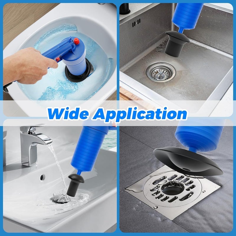 Deoxys Air Drain Blaster, Air Power Toilet Sink Plunger, Drain Clog Remover Tool, High Pressure Drain Blaster Gun, Powerful Toilet Plunger for Kitchen Sink, Toilet, Bathroom, Shower - Image 5