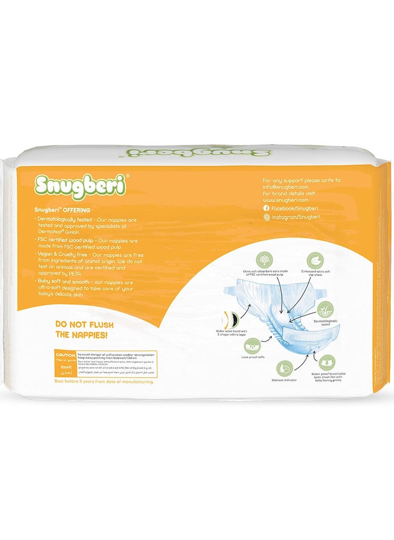 Snugberi Premium Eco-Friendly Chlorine Free Feather Soft Printed Diapers Made Of Natural Wood Pulp With Wetness Indicator Size 1 New Born 2-5Kg 32'S  - Image 3