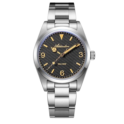 ADDIESDIVE Elegant Mens Wrist Watches Easy to Read Waffle Dial 100 M Waterproof VH Sweep Second Movement Super Lume Quartz Analog Watches for Unisex - Image 1