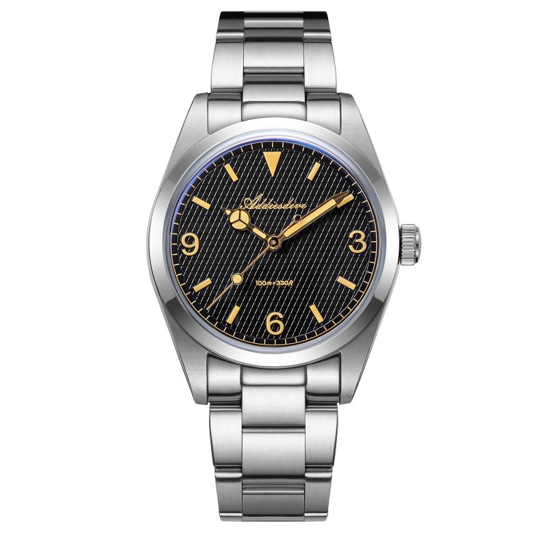 ADDIESDIVE Elegant Mens Wrist Watches Easy to Read Waffle Dial 100 M Waterproof VH Sweep Second Movement Super Lume Quartz Analog Watches for Unisex - Image 2
