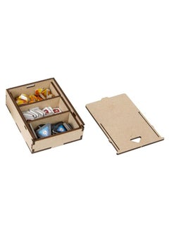 The Broken Token The Broken Token Card Size Bit Box for CCG Expansion - Wood Organizer with Two Dividers for Cards, Tokens, Markers  - Image 1