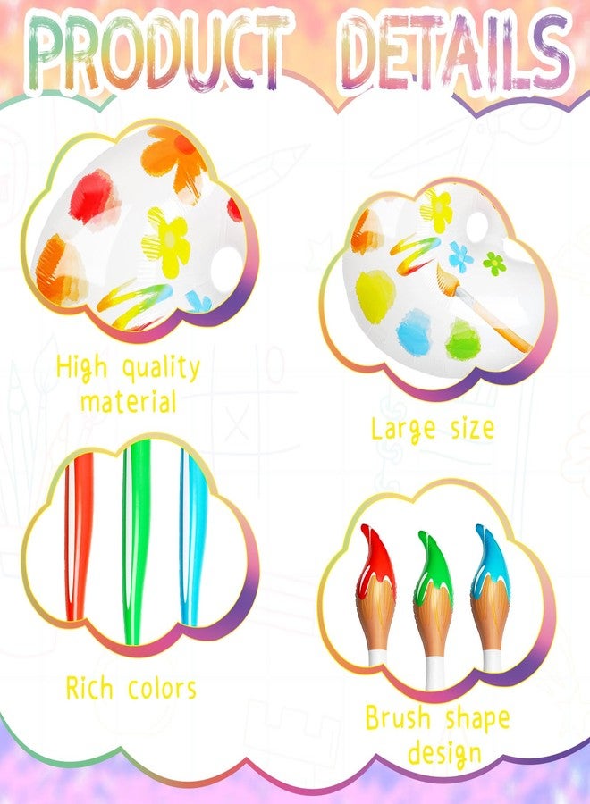 Denylo pro 6 Pcs Inflatable Large Paint Brush Balloons with Color Palette Balloon Set Paint Brush Balloons Decor for Back to School Party Photo Prop Classroom Office Supplies - Image 3