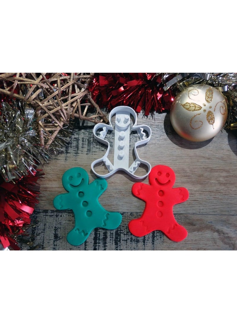 EROTNGO Cookie Cutter Making Homemade Shortbread Biscuits Pastry Sugar Paste Fondant Dough Ginger Man Cookies Christmas Baking Holiday Gifts Kids Party Cake Decoration (ONLY Gingerbread) - Image 1