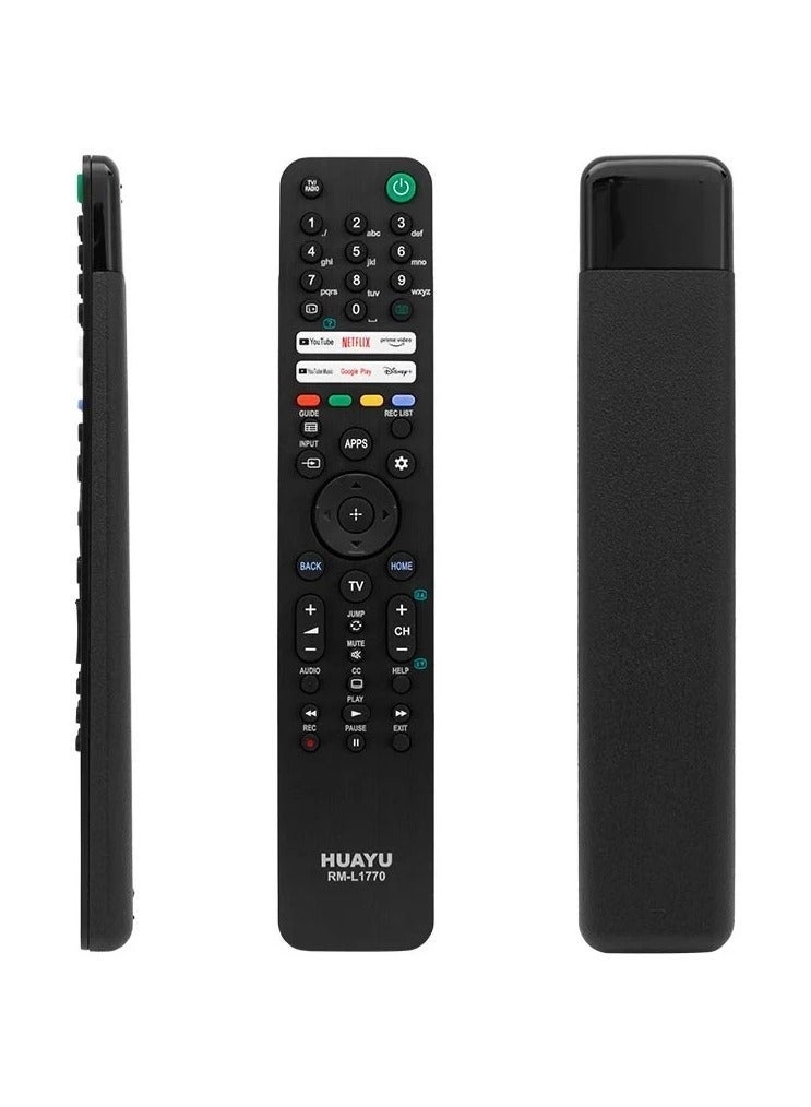 HUAYU RM-L1770 Universal TV Remote Control with Dedicated YouTube, Netflix & Disney+ Shortcut Buttons – Compatible with Multiple TV Brands | Easy Programming, Ergonomic Design, Long Battery Life | Perfect Replacement Remote for Smart TVs and More - Image 1