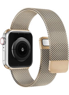 SHOPI Apple Watchband MAGMETIC  42mm / 44mm / 45mm Apple Watch Strap For Apple Watch Series 7 / 6 / SE / 5 / 4 / 3 / 2 / 1, 42mm / 44mm / 45mm Gold  - Image 2