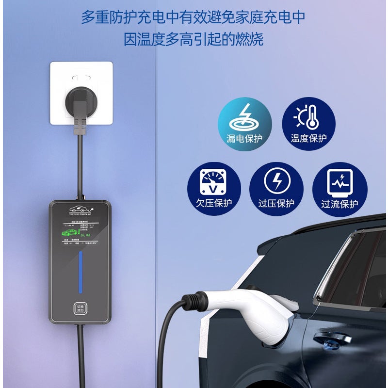 مسدس شحن كهربائي جديد للسيارات 16A3Kw مع كابل شحن محمول بدون أرضي Byd Gm - Image 3