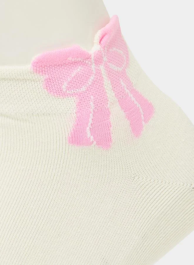 Styli Set of 2 - Ribbon Detail Ankle Length Socks