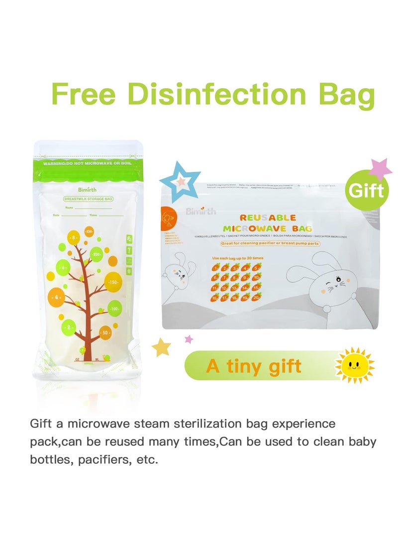Breastmilk Storage Bags, 72 Count BPA Free Convenient Milk Storage Bags for Breastfeeding, 8oz/235ml, 2 Easy Pouring Spouts & Self-Standing Design - Image 3