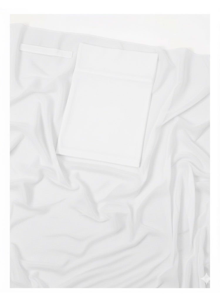 Hijab with Cap White Color Soft Chiffon Comfortable Breathable Stretch Fabric Instant Hijab - Image 2