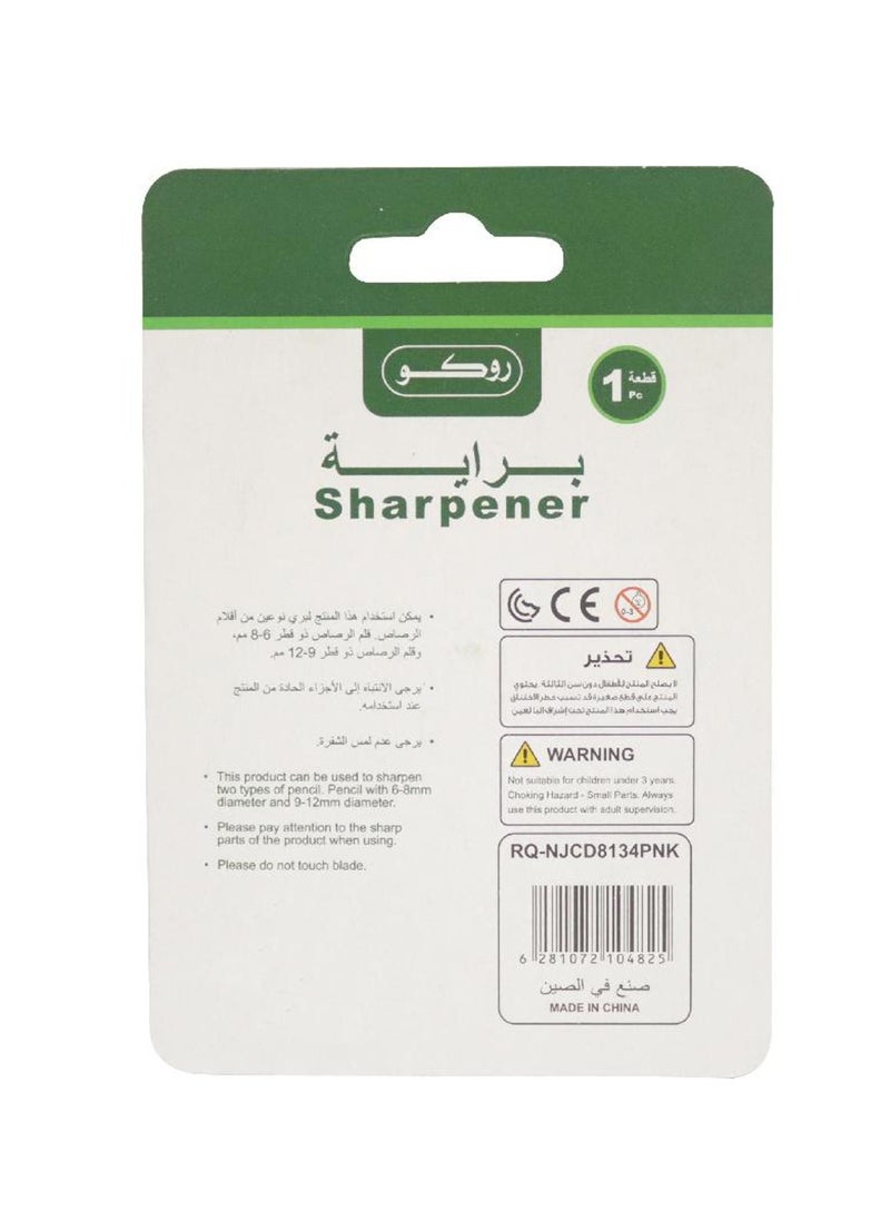 ROCO 2 hole sharpener Pink  - Image 2