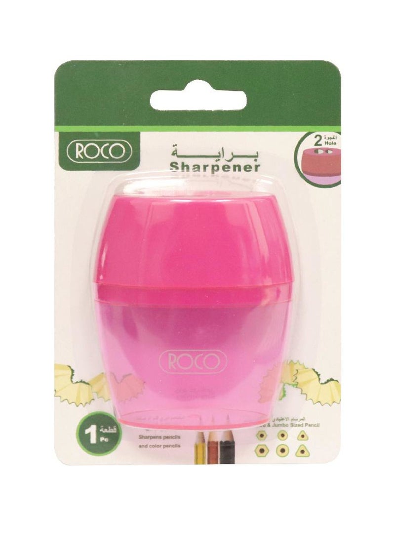 ROCO 2 hole sharpener Pink  - Image 1